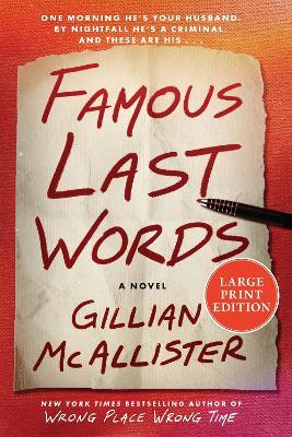 Famous Last Words - Gillian McAllister - cover