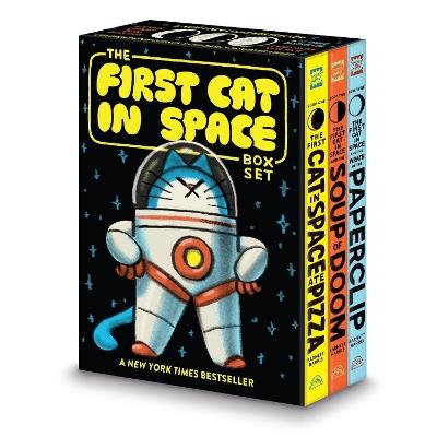 The First Cat in Space 3-Book Box Set: A Graphic Novel Collection: The First Cat in Space Ate Pizza, The First Cat in Space and the Soup of Doom, The First Cat in Space and the Wrath of the Paperclip - Mac Barnett - cover