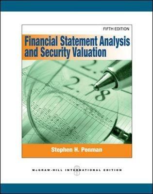 Financial statement analysis and security valuation - Stephen N. Penman - copertina