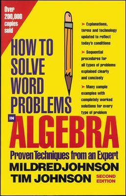 How to Solve Word Problems in Algebra - Mildred Johnson,Timothy Johnson - cover