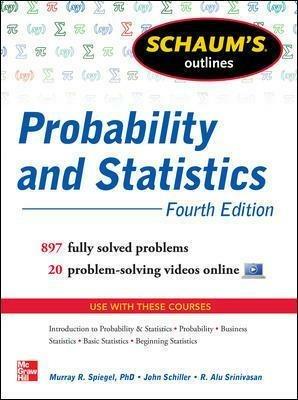 Schaum's outline of probability and statistics - John Schiller,R. Alu Srinivasan,Murray R. Spiegel - copertina