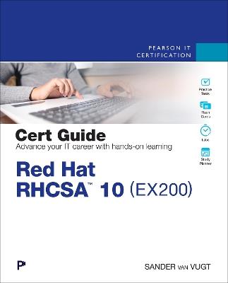 Red Hat RHCSA 10 Cert Guide: EX200 - Sander van Vugt - cover