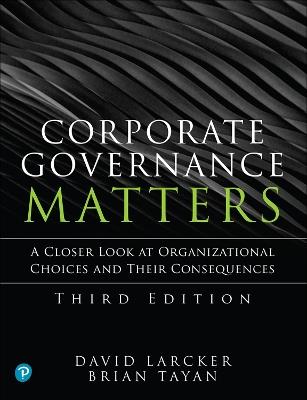 Corporate Governance Matters - David Larcker,Brian Tayan - cover