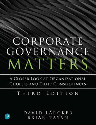 Corporate Governance Matters - David Larcker,Brian Tayan - cover