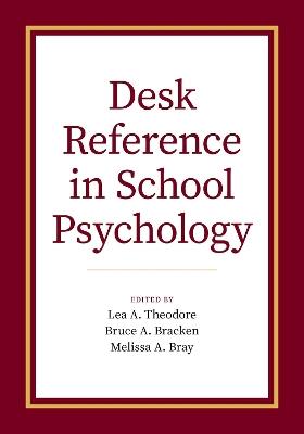 Desk Reference in School Psychology - cover