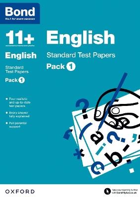 Bond 11 +: English: Standard Test Papers: Ready for the 2025 exam (for GL Assessment & other 11 plus exams): Pack 1 - Sarah Lindsay,Bond 11+ - cover