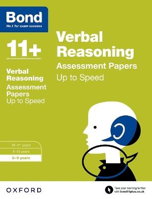 Bond 11+: Verbal Reasoning: Up to Speed Papers: 8-9 years - Frances Down,Alison Primrose,Bond 11+ - cover