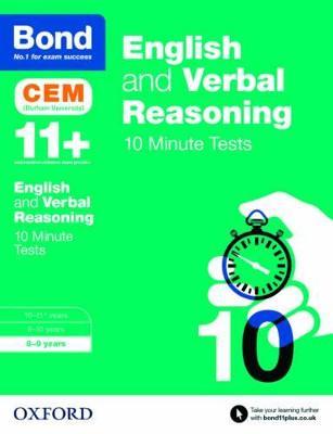Bond 11+: English & Verbal Reasoning: CEM 10 Minute Tests (now Cambridge Select Insight): 8-9 years - Michellejoy Hughes,Bond 11+ - cover