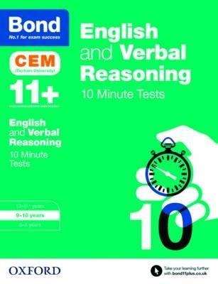 Bond 11+: English & Verbal Reasoning: CEM 10 Minute Tests: 9-10 years - Michellejoy Hughes,Bond 11+ - cover