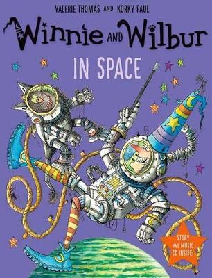 Winnie and Wilbur in Space with audio CD - Valerie Thomas - cover