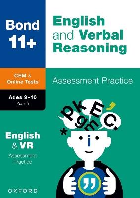 11+: Bond 11+ CEM English & Verbal Reasoning Assessment Papers 9-10 Years - Michellejoy Hughes,Bond 11+ - cover