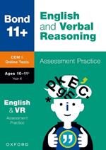 Bond 11+: Bond 11+ CEM English & Verbal Reasoning Assessment Papers 10-11 Years