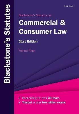 Blackstone's Statutes on Commercial & Consumer Law - Francis Rose - cover