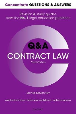 Concentrate Questions and Answers Contract Law: Law Q&A Revision and Study Guide - James Devenney - cover