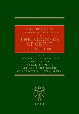 Millington and Sutherland Williams on the Proceeds of Crime - cover