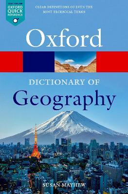 A Dictionary of Geography - Susan Mayhew - cover