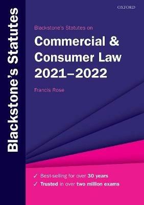 Blackstone's Statutes on Commercial & Consumer Law 2021-2022 - cover