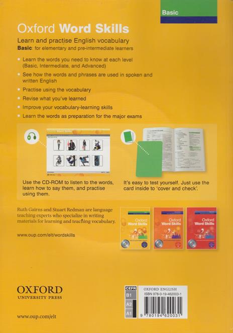 Oxford Word Skills: Basic: Student's Pack (Book and CD-ROM) - Ruth Gairns,Stuart Redman - 2