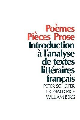 Poemes, Pieces, Prose: Introduction a l'analyse de textes litteraires francais - cover