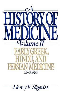 A History of Medicine: II. Early Greek, Hindu, and Persian Medicine - Henry E. Sigerist - cover
