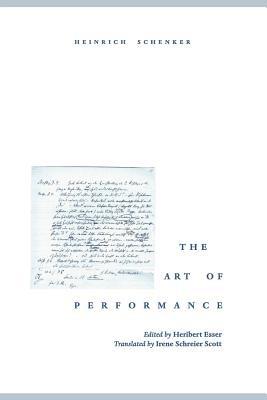 The Art of Performance - Heinrich Schenker - cover