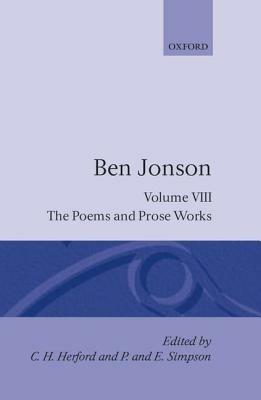 Complete Critical Edition: 8. The Poems; The Prose Works - Ben Jonson - cover