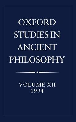 Oxford Studies in Ancient Philosophy: Volume XII: 1994 - cover