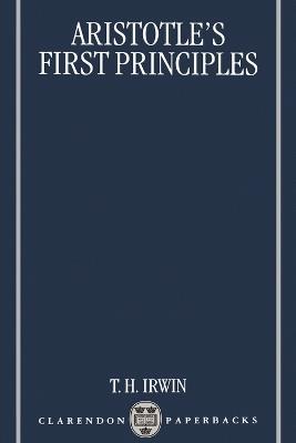 Aristotle's First Principles - Terence Irwin - cover
