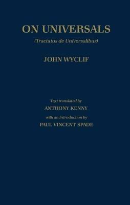 De Universalibus: Volume II: On Universals - John Wyclif - cover
