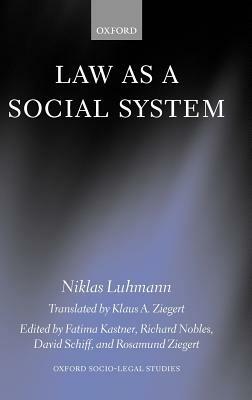 Law as a Social System - Niklas Luhmann - cover