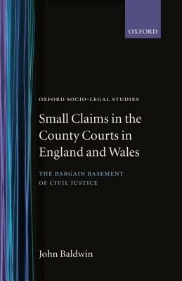 Small Claims in the County Courts in England and Wales: The Bargain Basement of Civil Justice - John Baldwin - cover