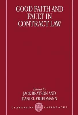 Good Faith and Fault in Contract Law - cover