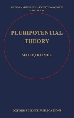 Pluripotential Theory - Maciej Klimek - cover
