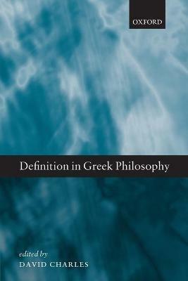 Definition in Greek Philosophy - cover