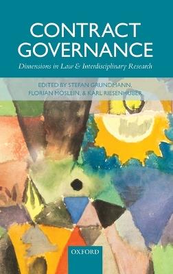 Contract Governance: Dimensions in Law and Interdisciplinary Research - cover