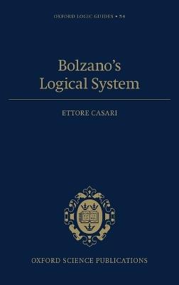 Bolzano's Logical System - Ettore Casari - cover