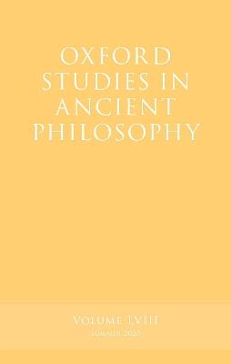 Oxford Studies in Ancient Philosophy, Volume 58 - cover