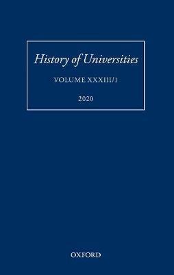 History of Universities: Volume XXXIII/1 - cover