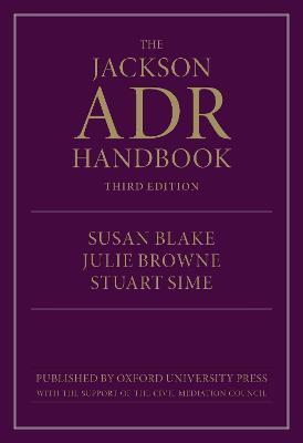 The Jackson ADR Handbook - Susan Blake,Julie Browne,Stuart Sime - cover