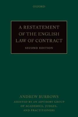 A Restatement of the English Law of Contract - Andrew Burrows - cover