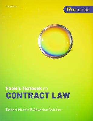 Poole's Textbook on Contract Law - Robert Merkin,Séverine Saintier - cover