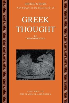 Greek Thought - Christopher Gill - cover
