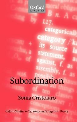 Subordination - Sonia Cristofaro - cover