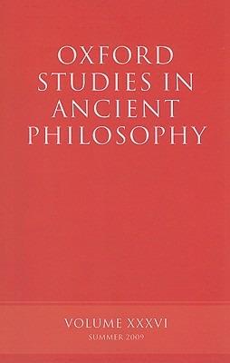 Oxford Studies in Ancient Philosophy, Volume XXXVI - cover