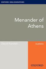 Menander of Athens: Oxford Bibliographies Online Research Guide