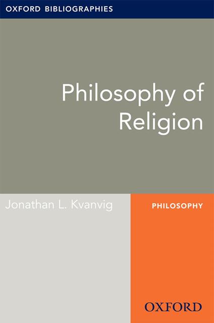 Philosophy of Religion: Oxford Bibliographies Online Research Guide