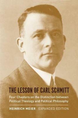 The Lesson of Carl Schmitt - Heinrich Meier - cover