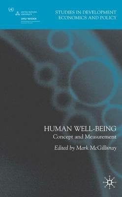 Human Well-Being: Concept and Measurement - cover