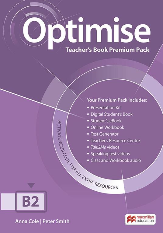 Optimise. B2. Teacher's book. Premium pack - Anna Cole,Peter Smith - copertina