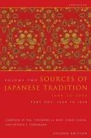 Sources of Japanese Tradition, Abridged: 1600 to 2000; Part 2: 1868 to 2000 - cover